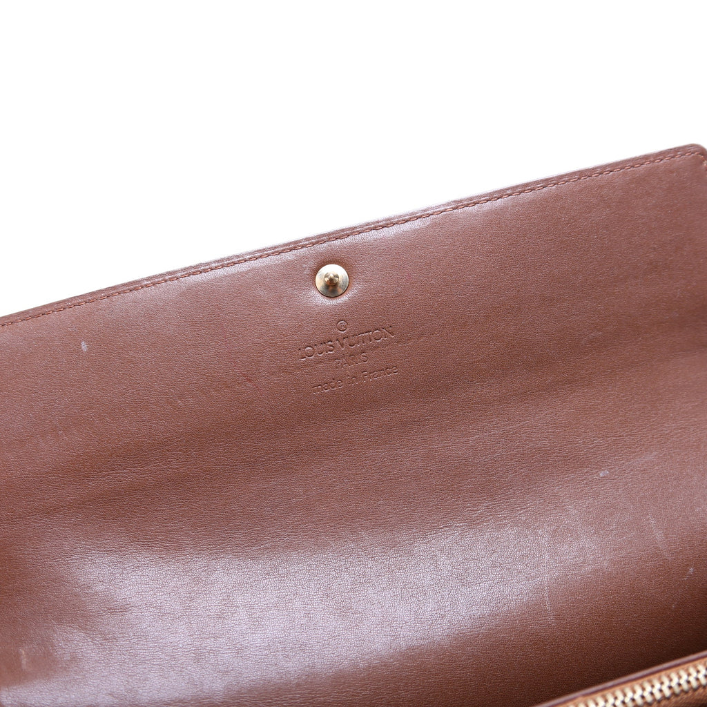 Porte Tresor Sarah Wallet Vernis Bronze