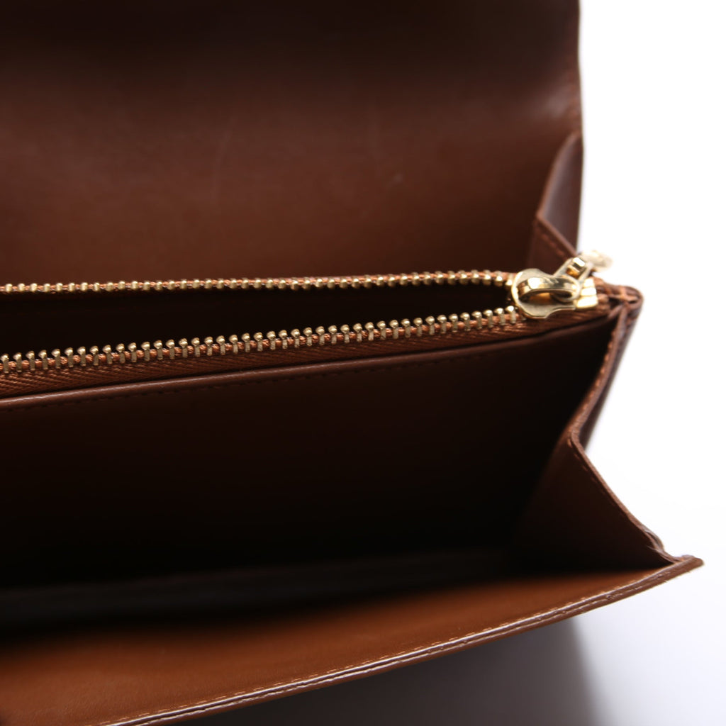 Porte Tresor Sarah Wallet Vernis Bronze