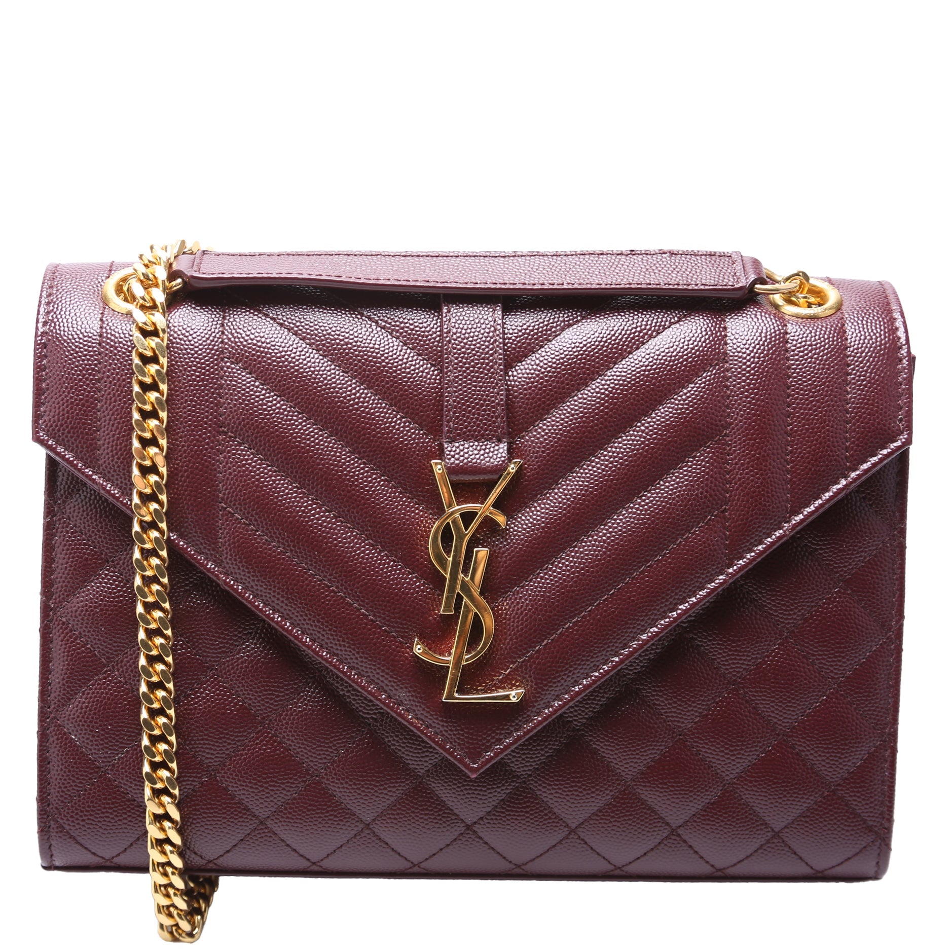 Envelope Medium Grain De Poudre Triquilt Maroon