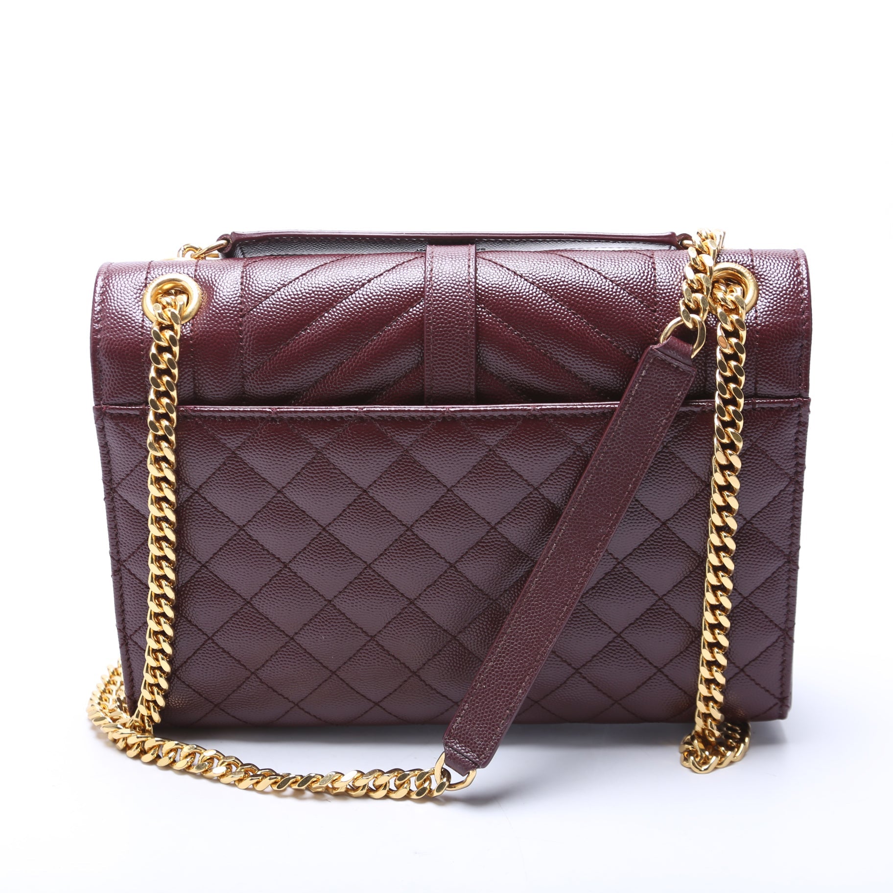 Envelope Medium Grain De Poudre Triquilt Maroon