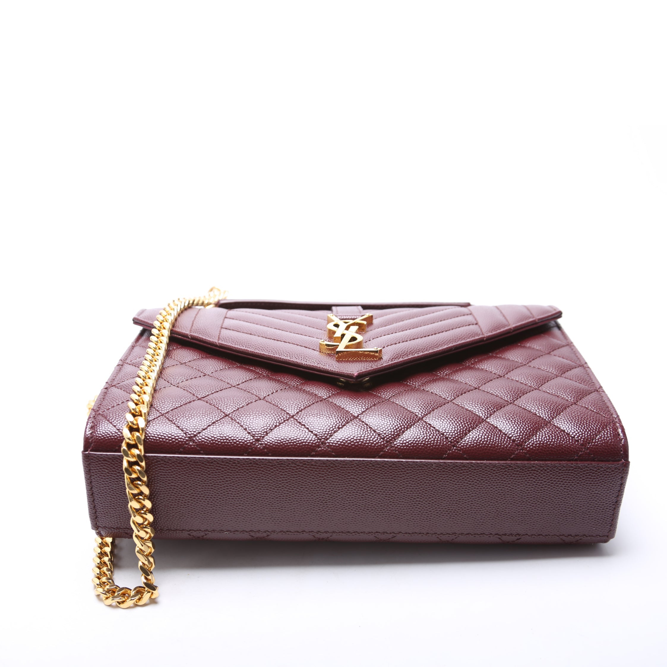 Envelope Medium Grain De Poudre Triquilt Maroon