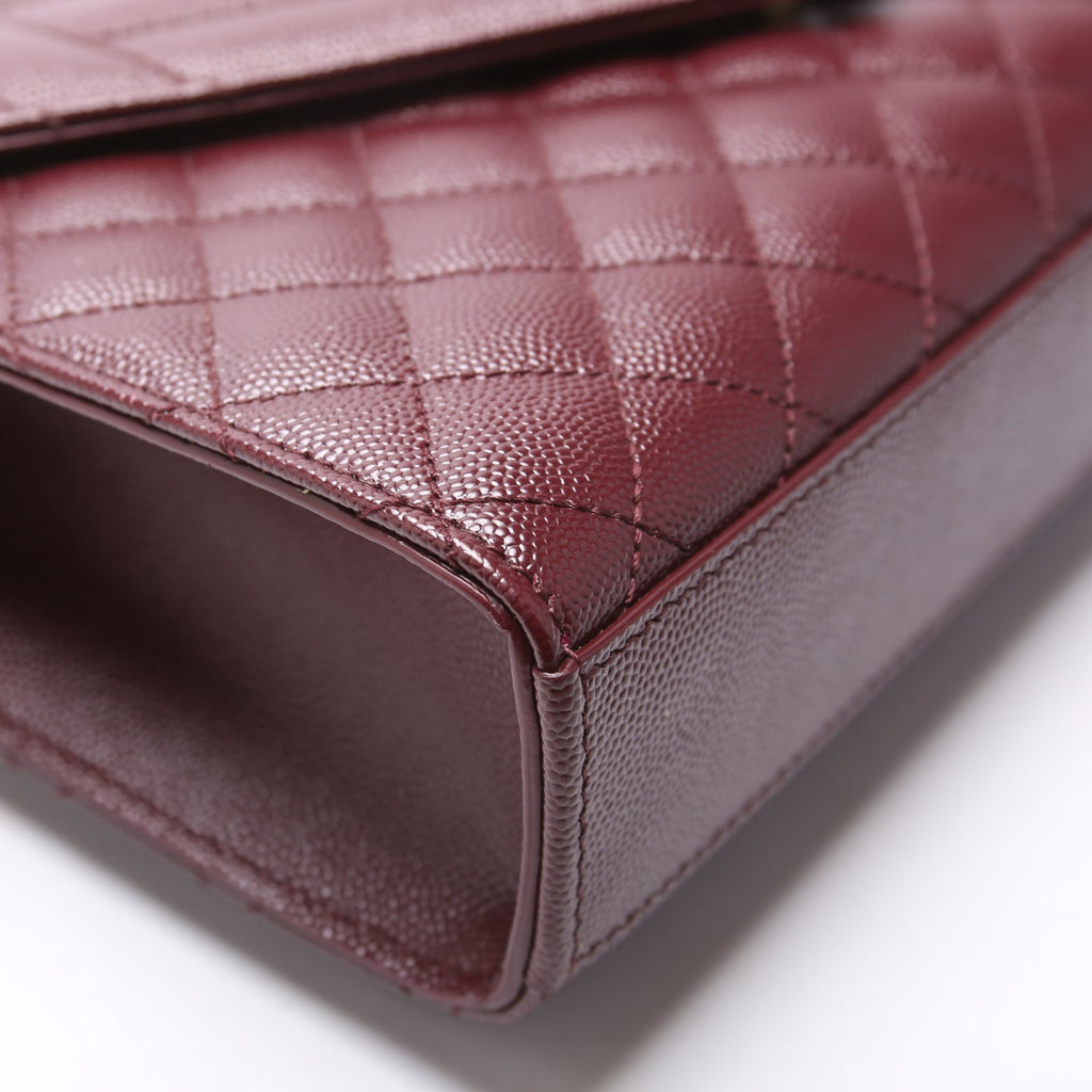 Envelope Medium Grain De Poudre Triquilt Maroon