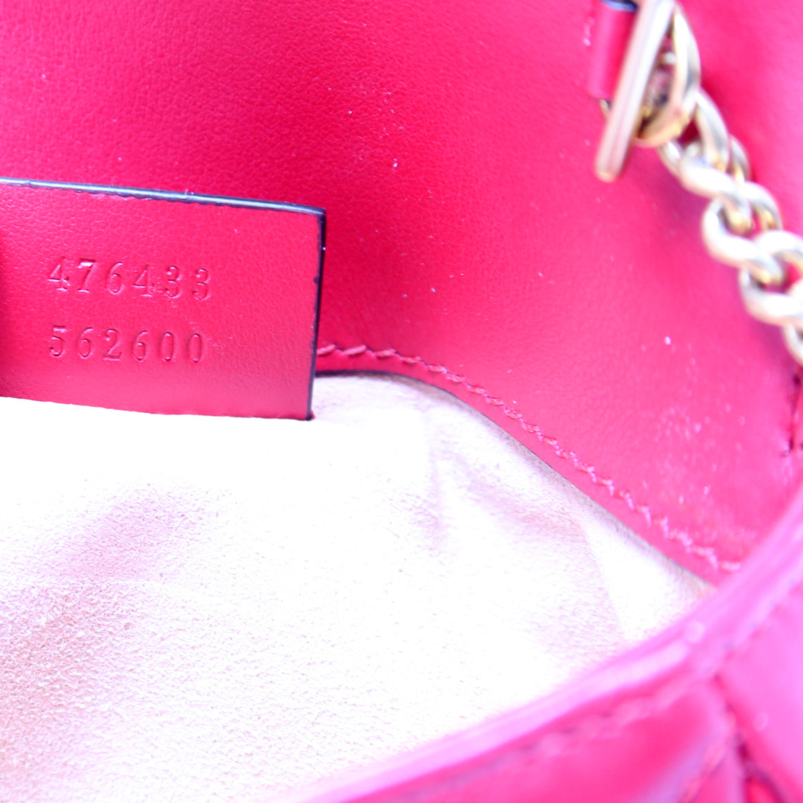 476433 Marmont Torchon Leather Super Mini Flap Red