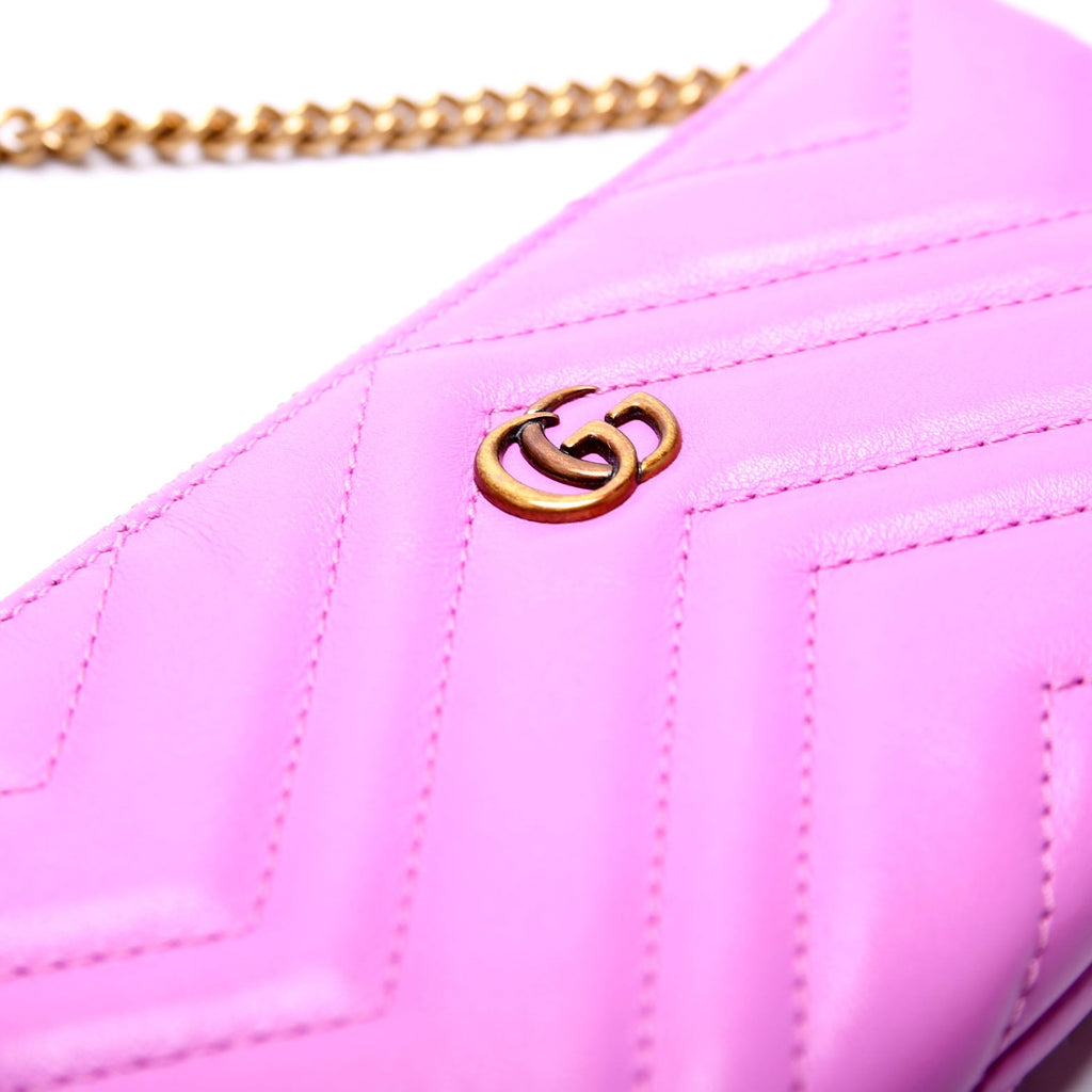 443129 GG Marmont Mini Chain Bag Purple