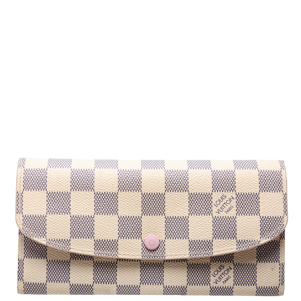 Emilie Wallet Damier Azur Newer Pink