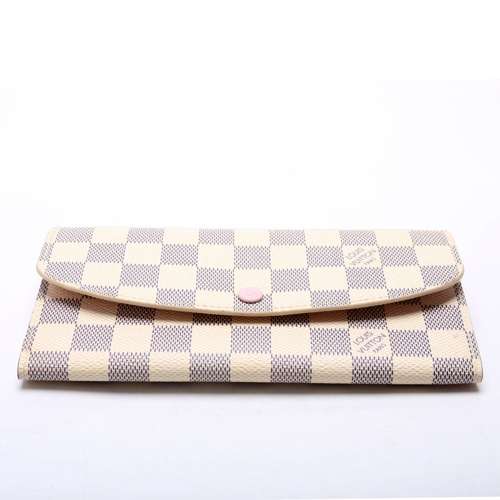 Emilie Wallet Damier Azur Newer Pink