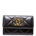 Quilted Lambskin 19 Flap Card Holder
