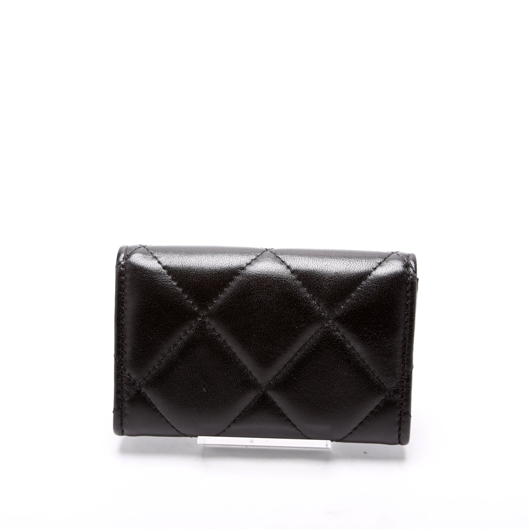 Quilted Lambskin 19 Flap Card Holder