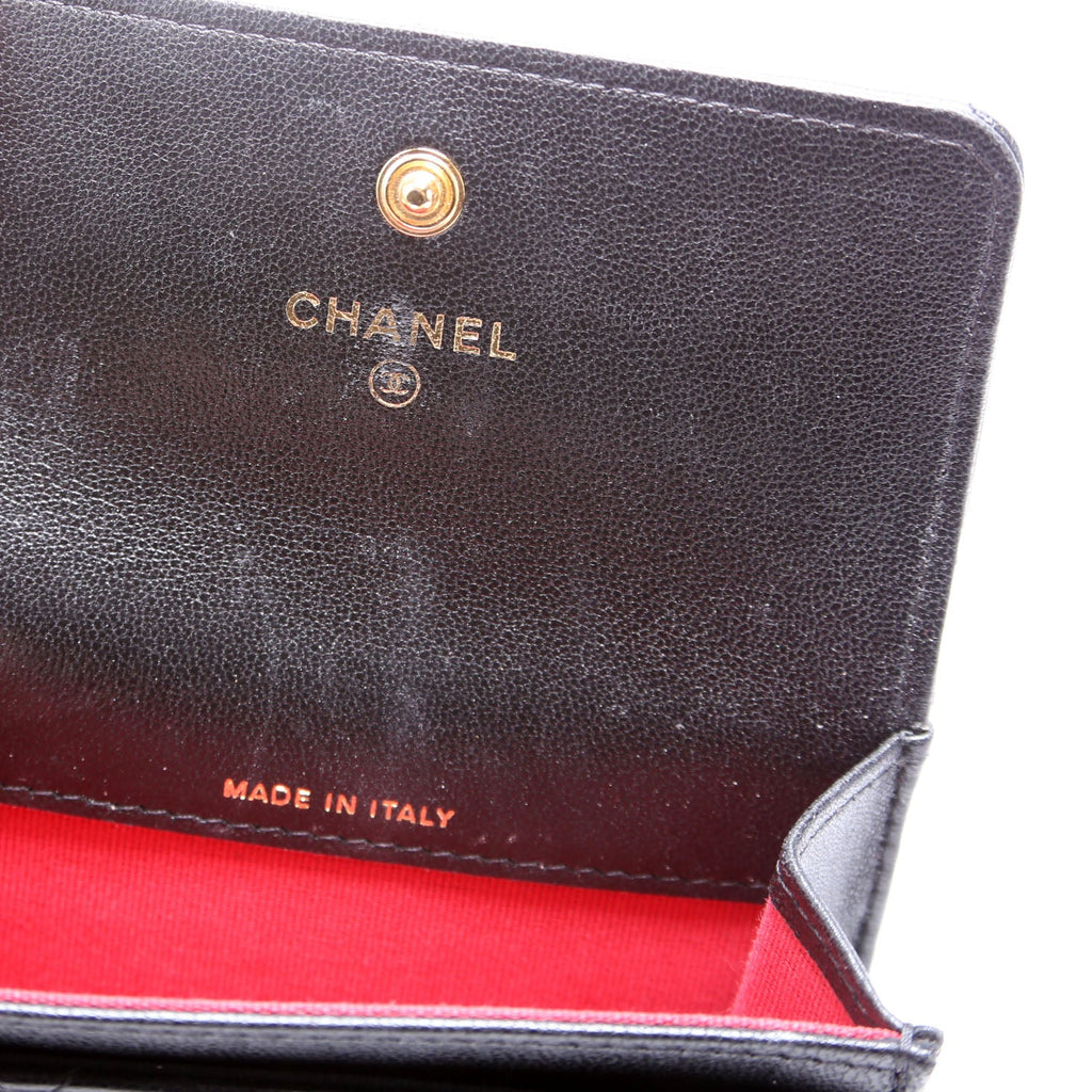 Quilted Lambskin 19 Flap Card Holder
