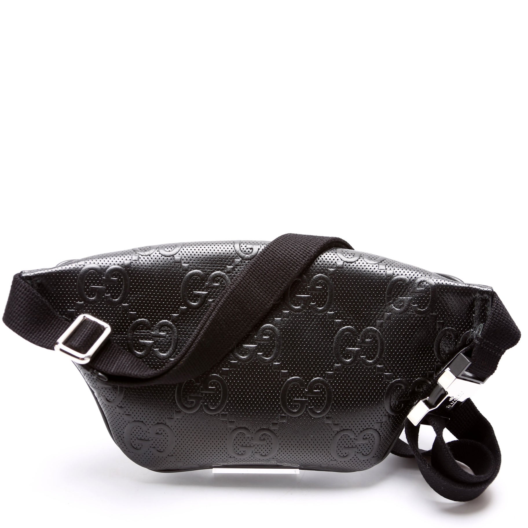 658582 GG Embossed Belt Bag Black
