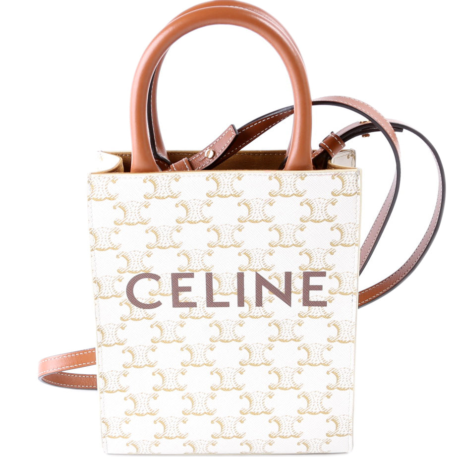 Vertical Cabas Mini Triomphe Canvas Cream