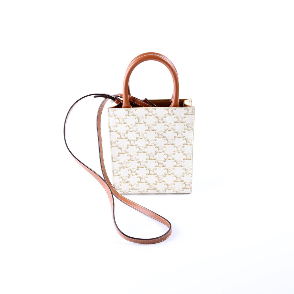 Vertical Cabas Mini Triomphe Canvas Cream