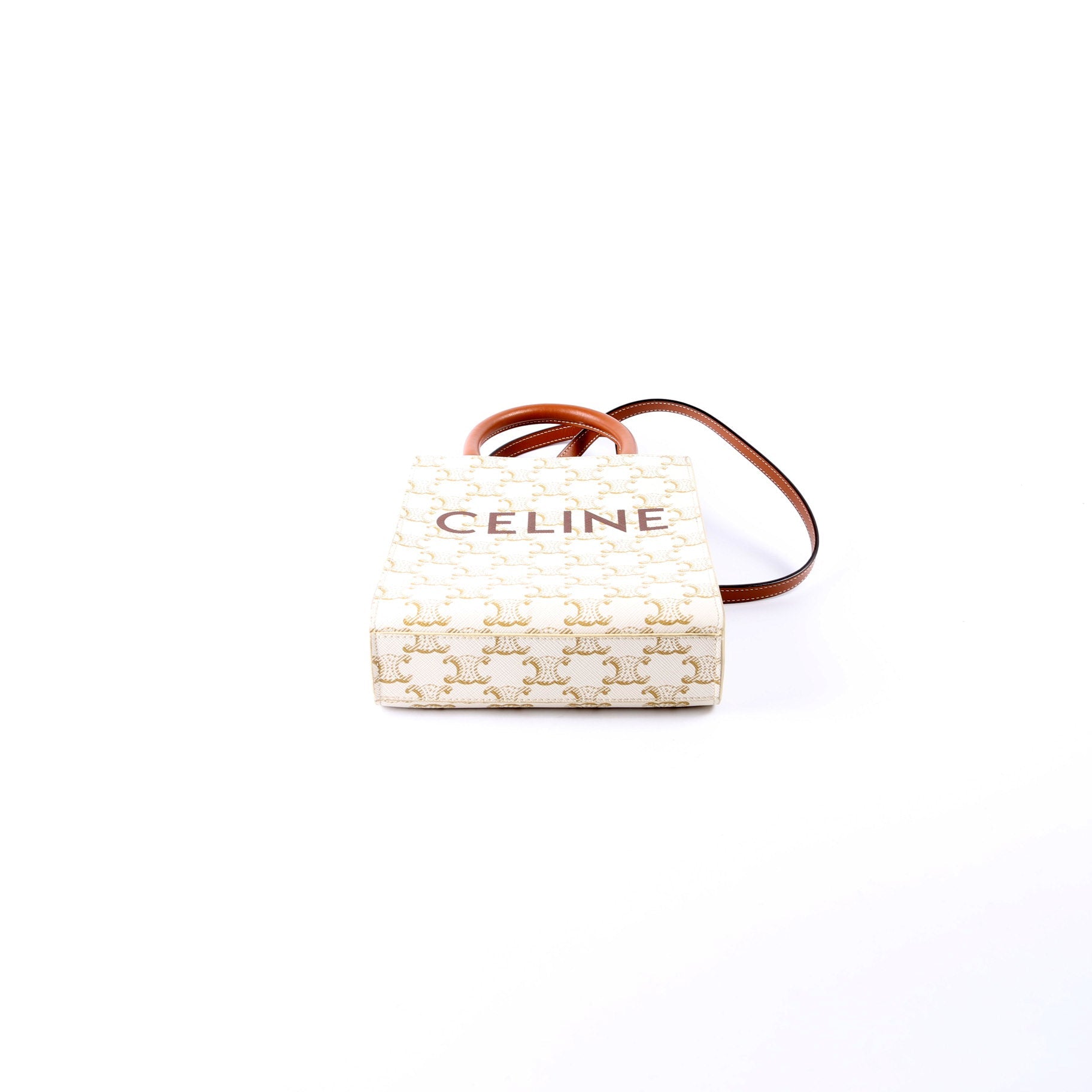 Vertical Cabas Mini Triomphe Canvas Cream