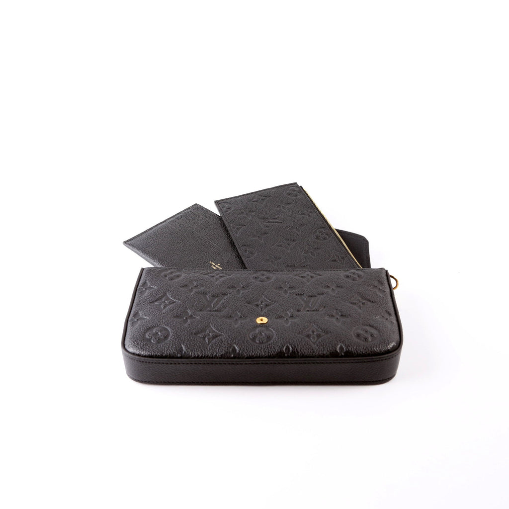 Pochette Felicie Empreinte Black