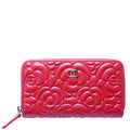 Camellia Medium Zip Around Wallet Red