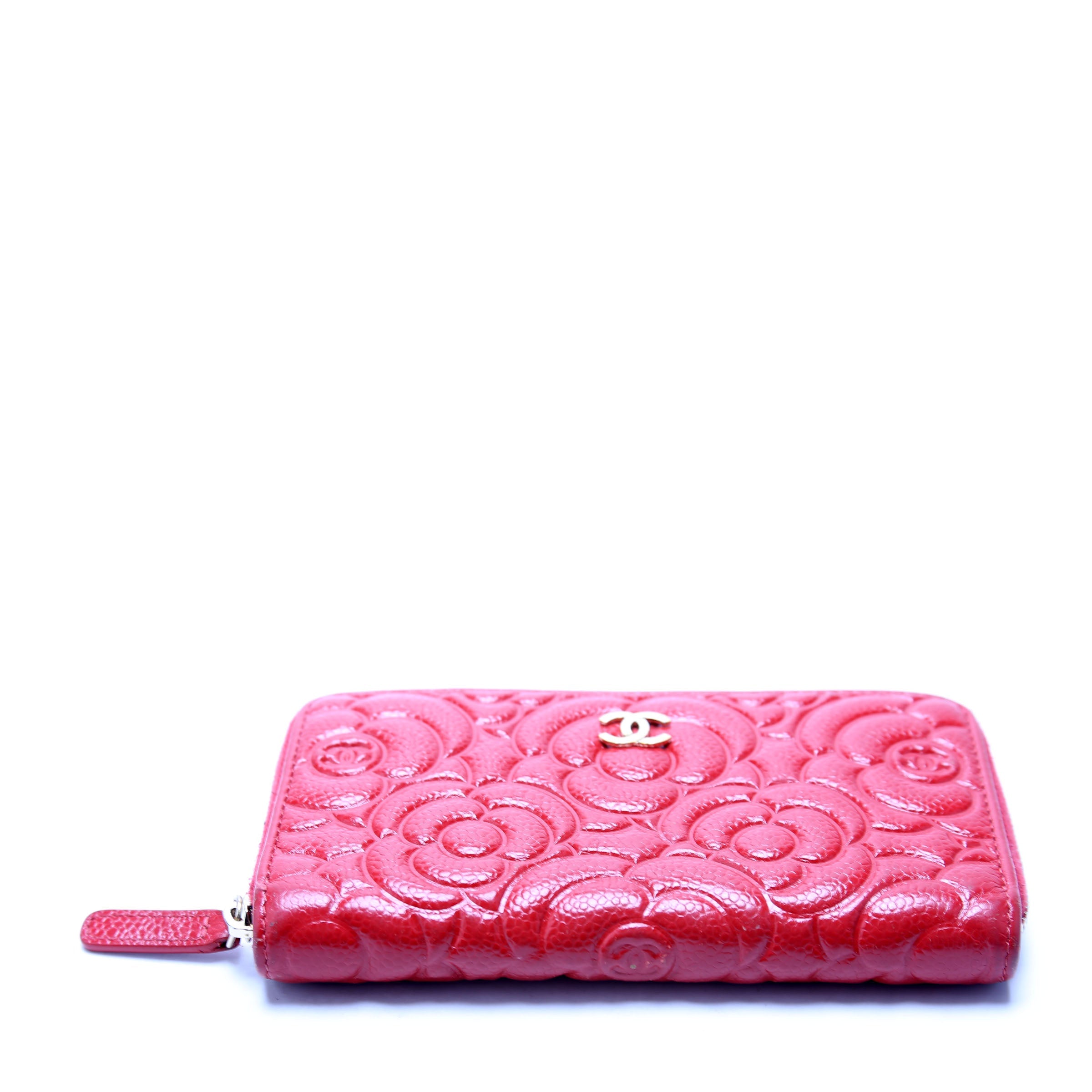 Camellia Medium Zip Around Wallet Red