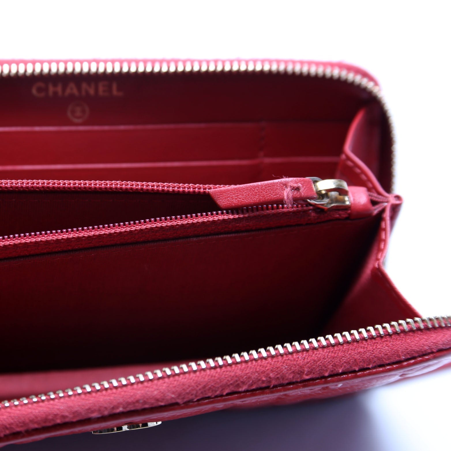 Camellia Medium Zip Around Wallet Red