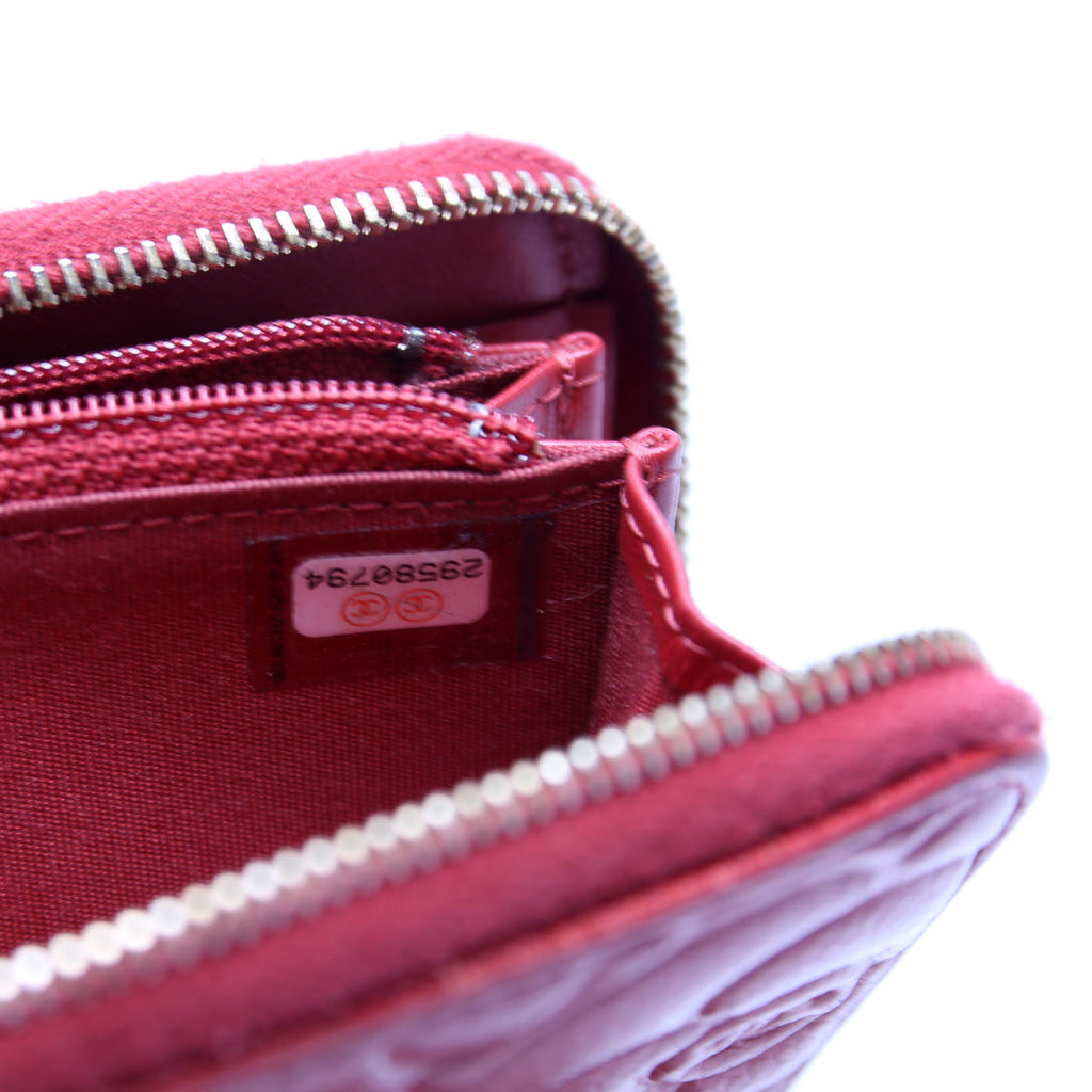 Camellia Medium Zip Around Wallet Red