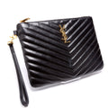 379039 A5 Matelasse Pouch Black