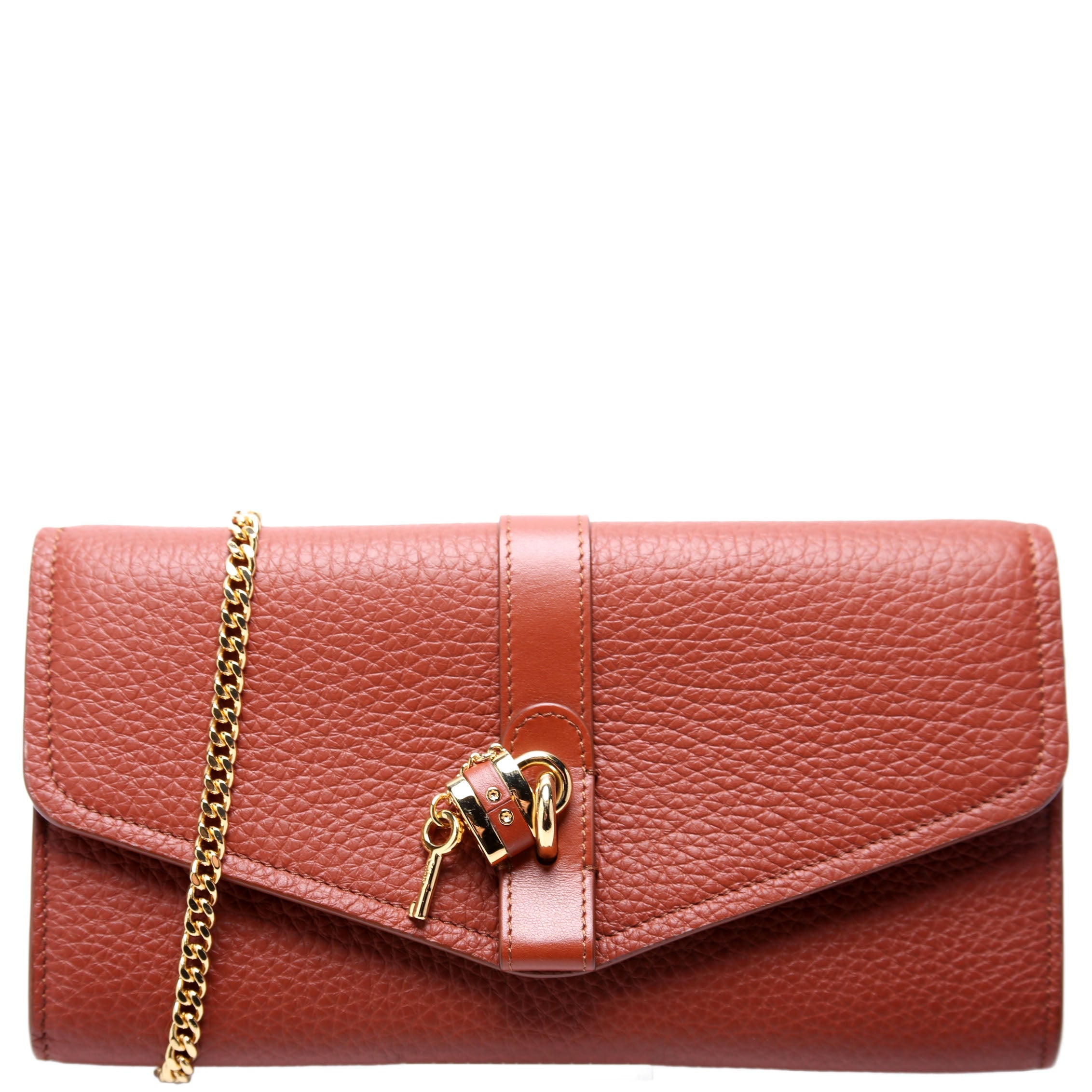 Aby Grain Leather WOC Brown