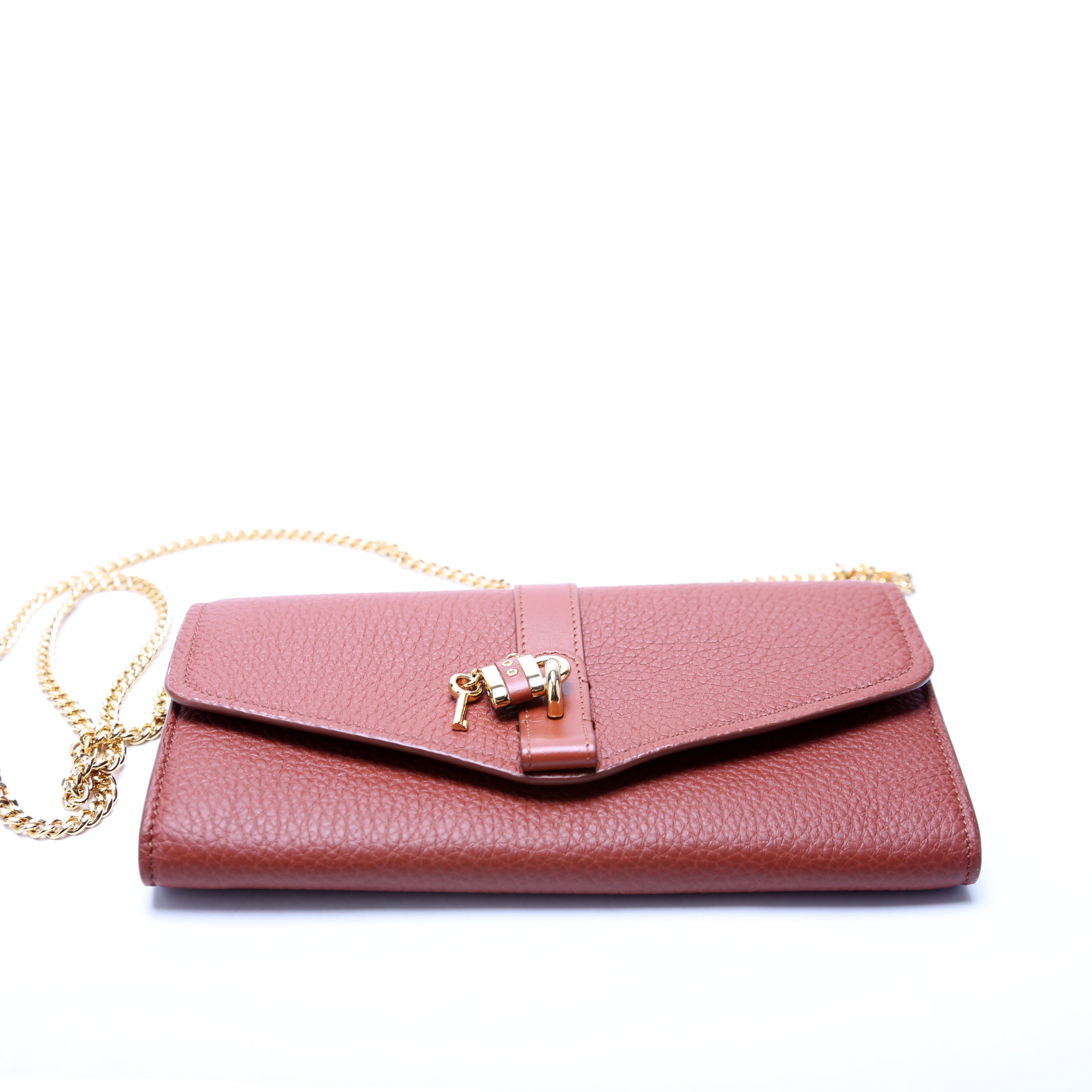 Aby Grain Leather WOC Brown