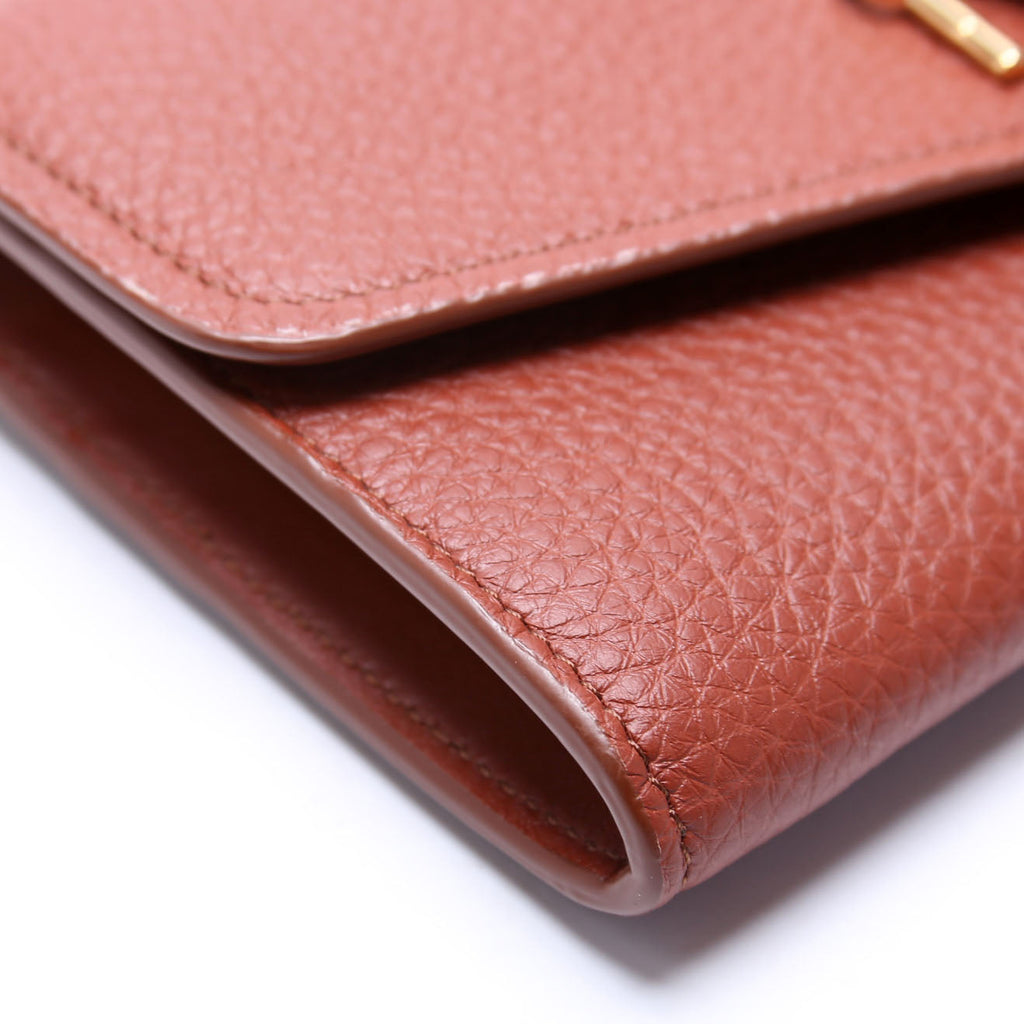 Aby Grain Leather WOC Brown