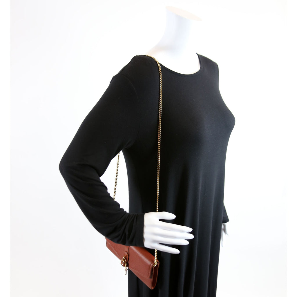 Aby Grain Leather WOC Brown