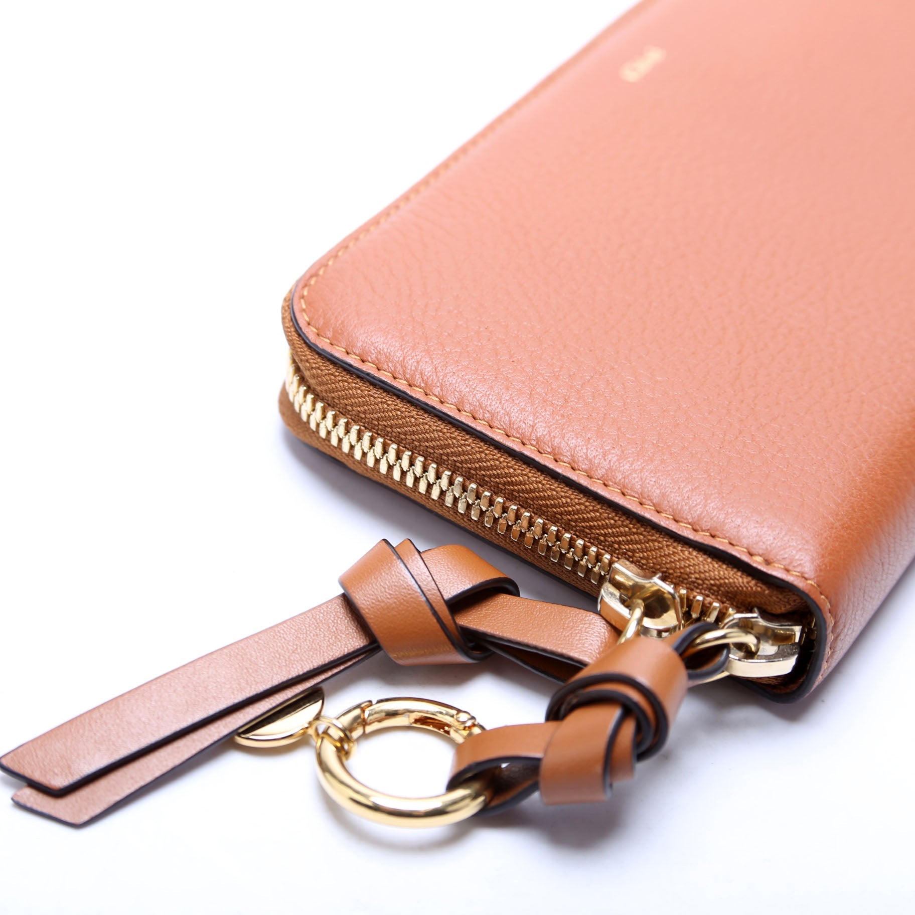 Alphabet Zip Around Wallet Brown