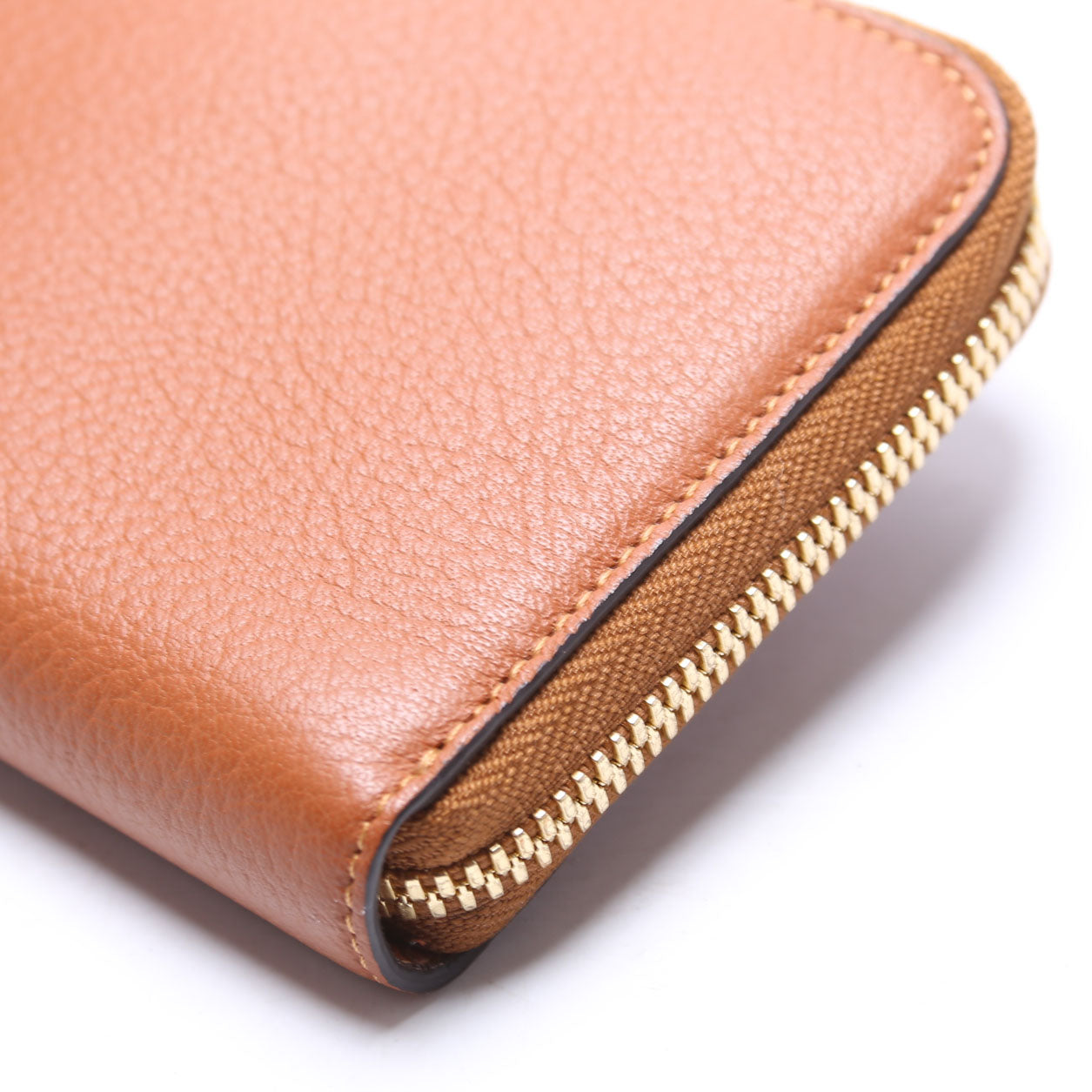 Alphabet Zip Around Wallet Brown