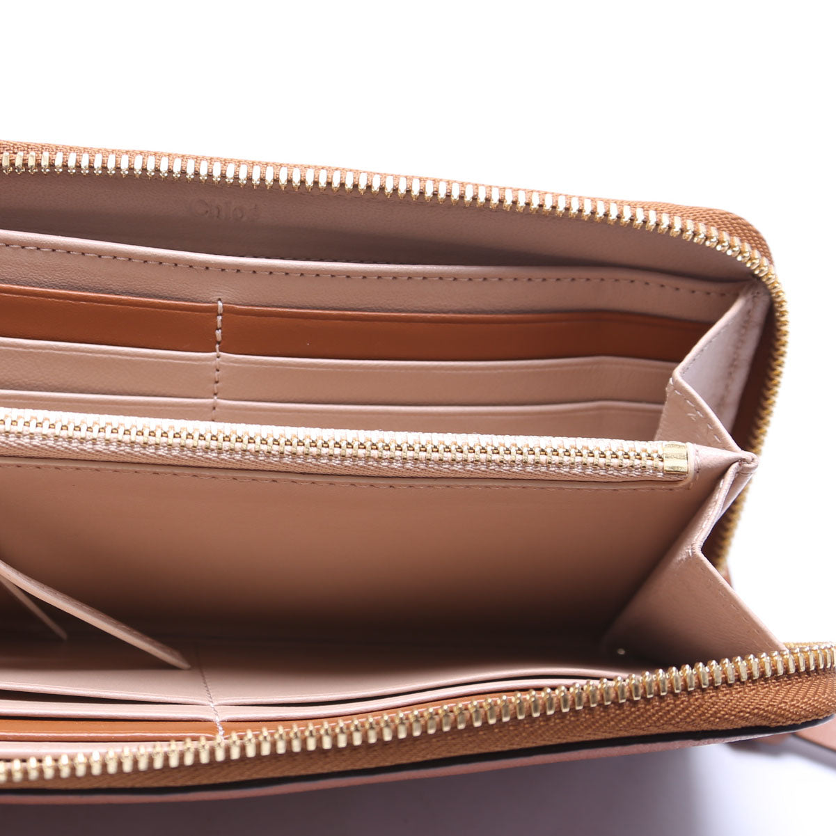 Alphabet Zip Around Wallet Brown