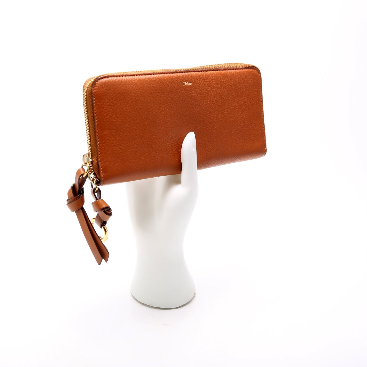 Alphabet Zip Around Wallet Brown
