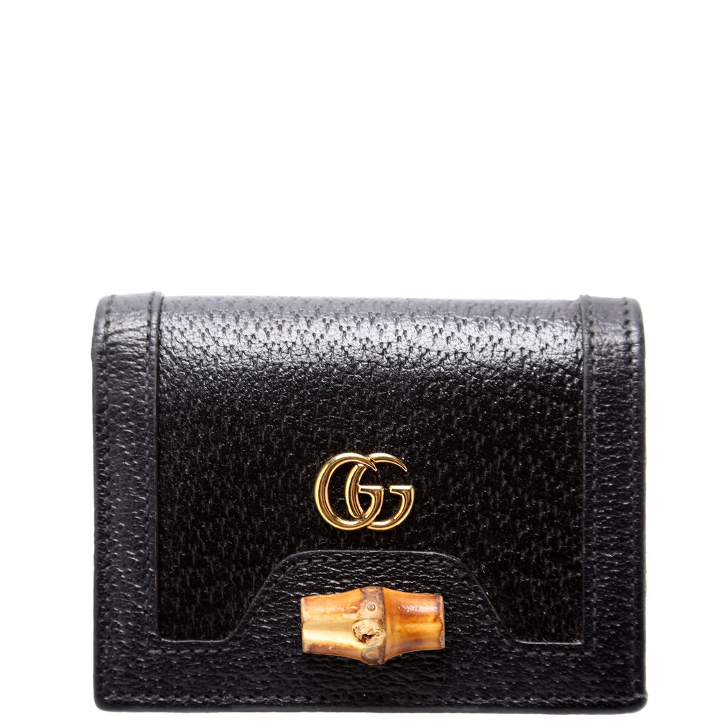 Gucci 658244 Diana Card Case Wallet Black