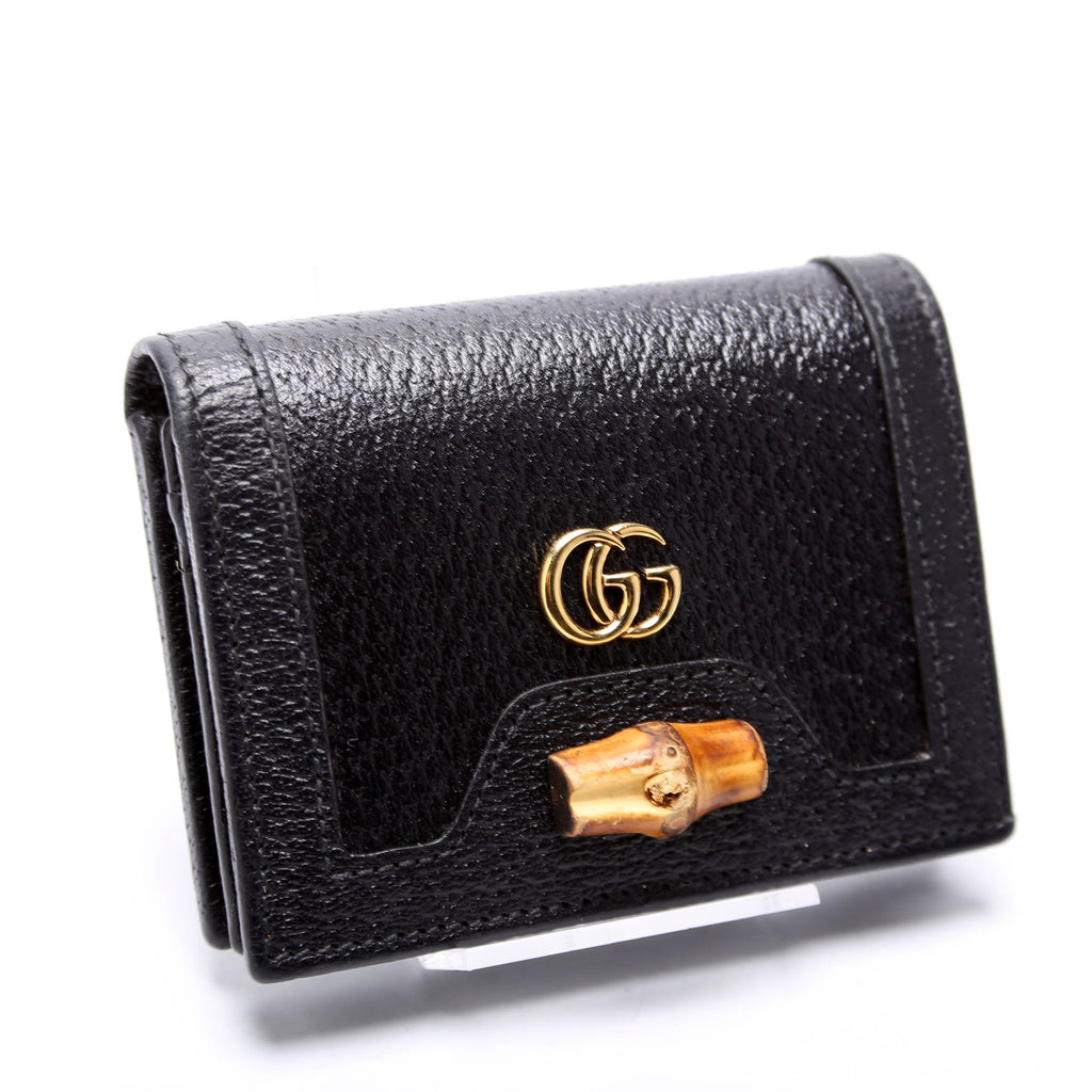 Gucci 658244 Diana Card Case Wallet Black