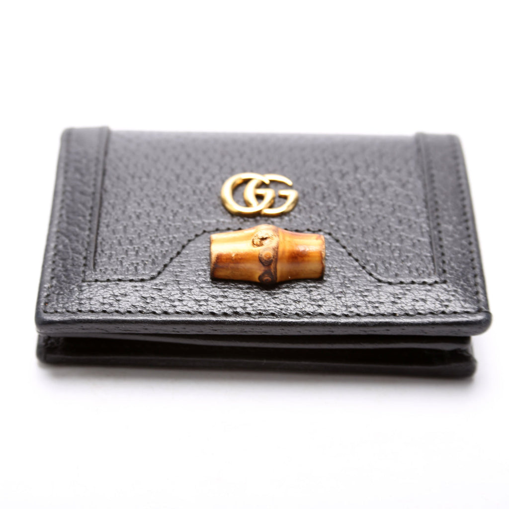 Gucci 658244 Diana Card Case Wallet Black