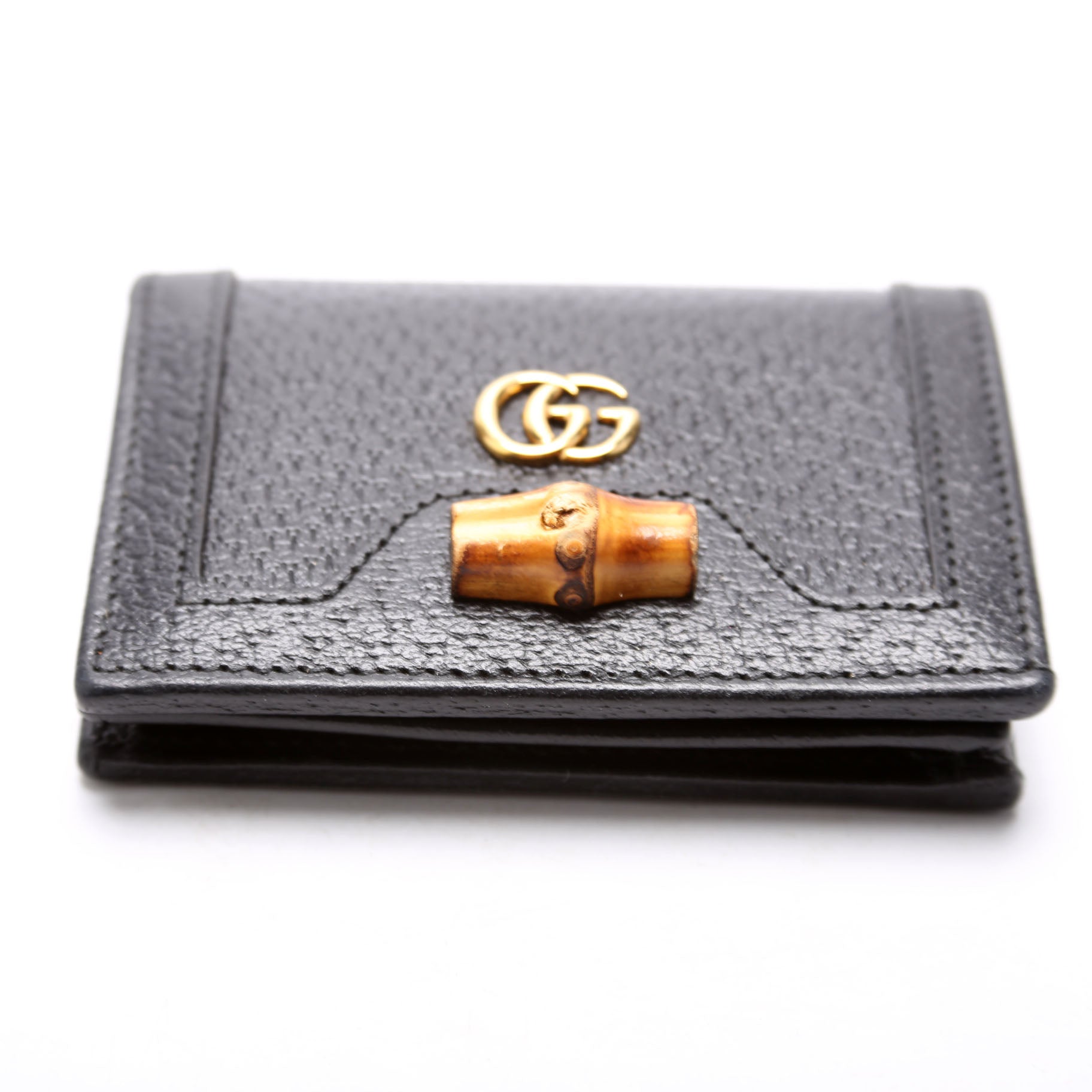 Gucci 658244 Diana Card Case Wallet Black