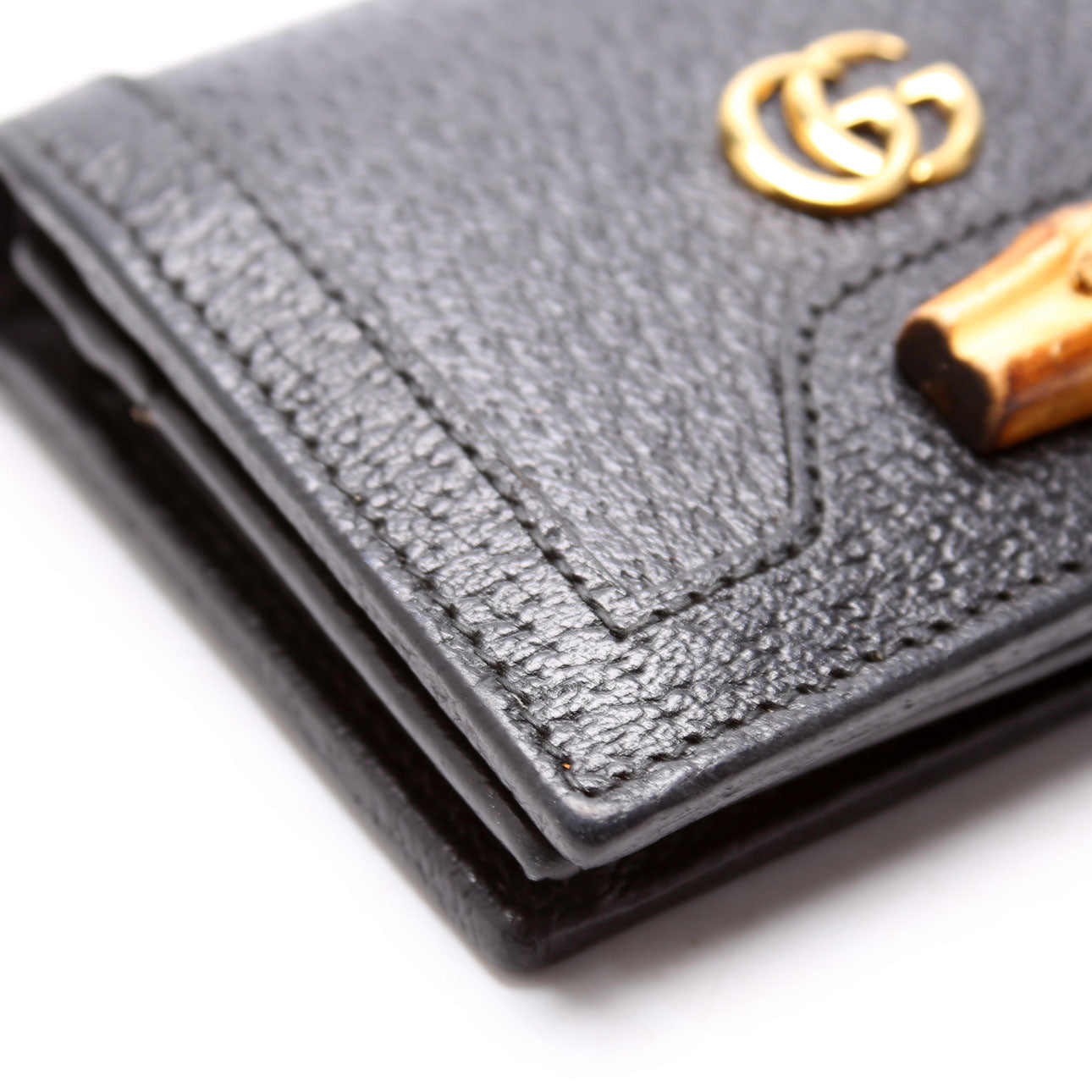 Gucci 658244 Diana Card Case Wallet Black