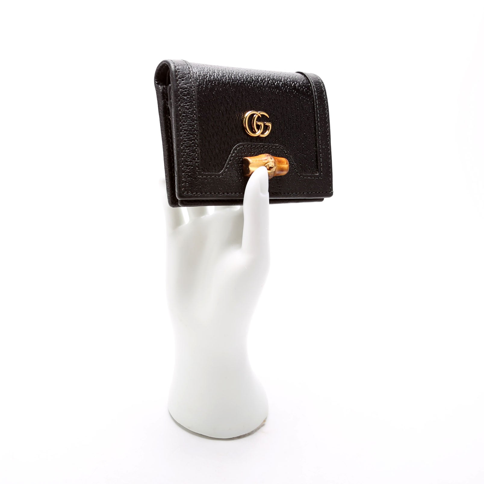 Gucci 658244 Diana Card Case Wallet Black