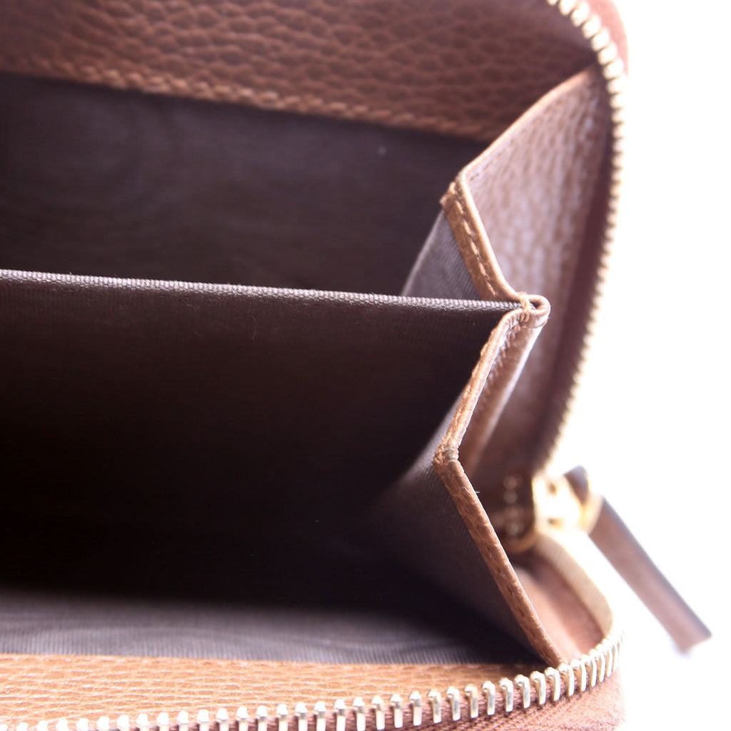 346056 GG Canvas Compact Wallet Brown