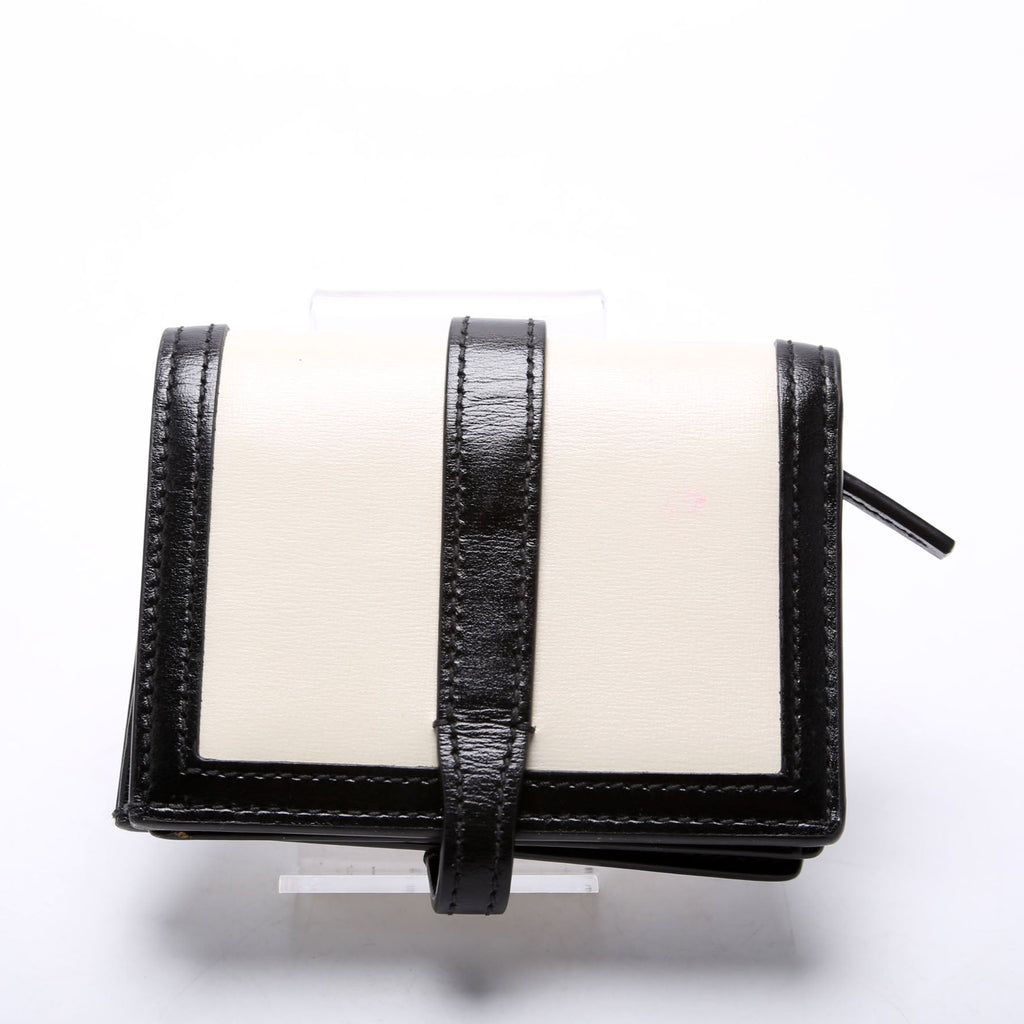 Gucci 645536 Leather Jackie Wallet Black/Cream