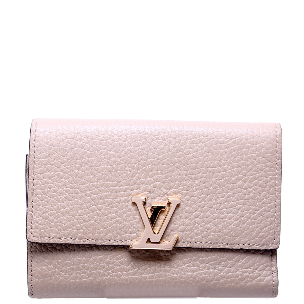 Capucines Wallet Compact Beige