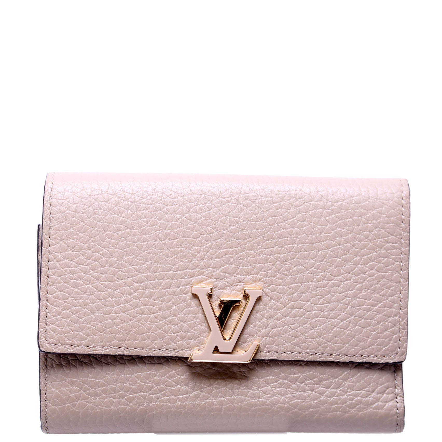 Capucines Wallet Compact Beige