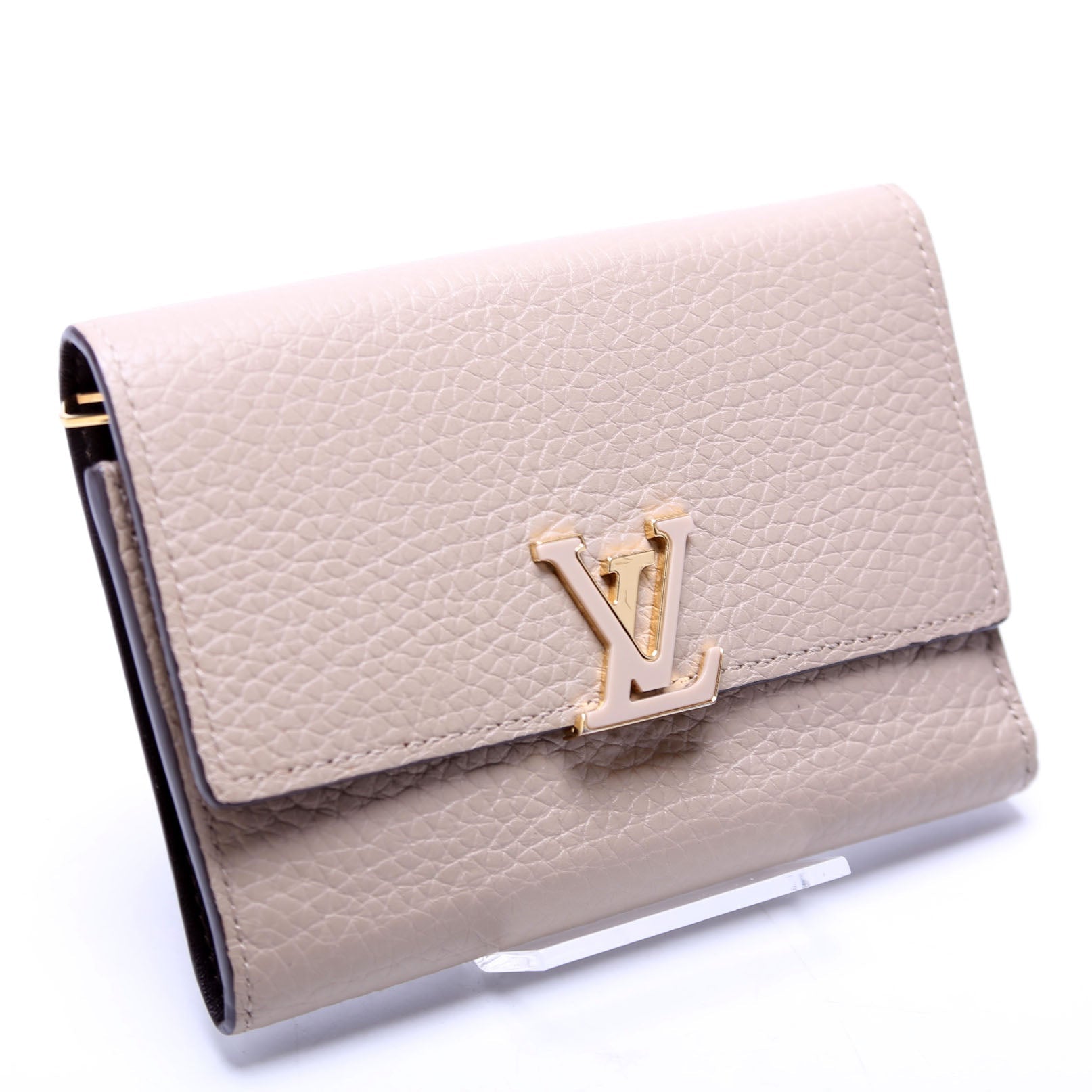 Capucines Wallet Compact Beige