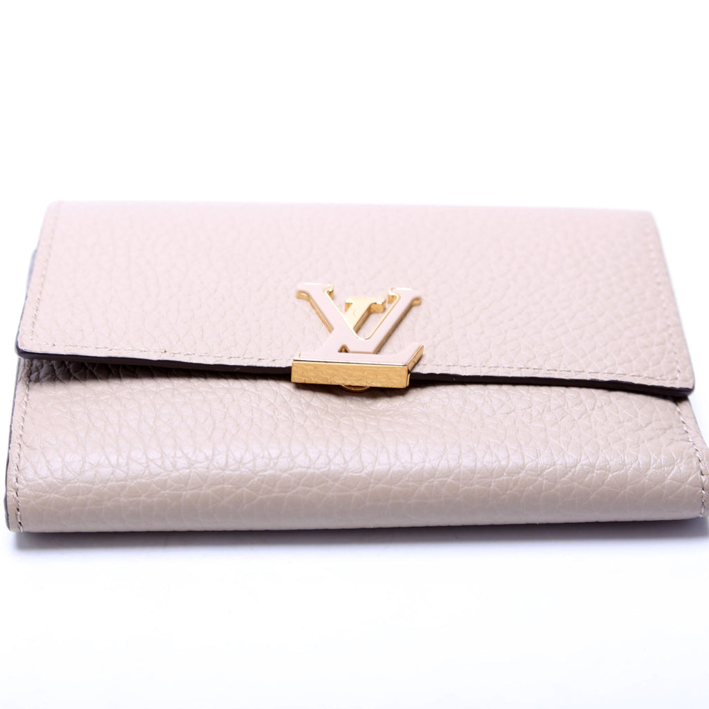 Capucines Wallet Compact Beige
