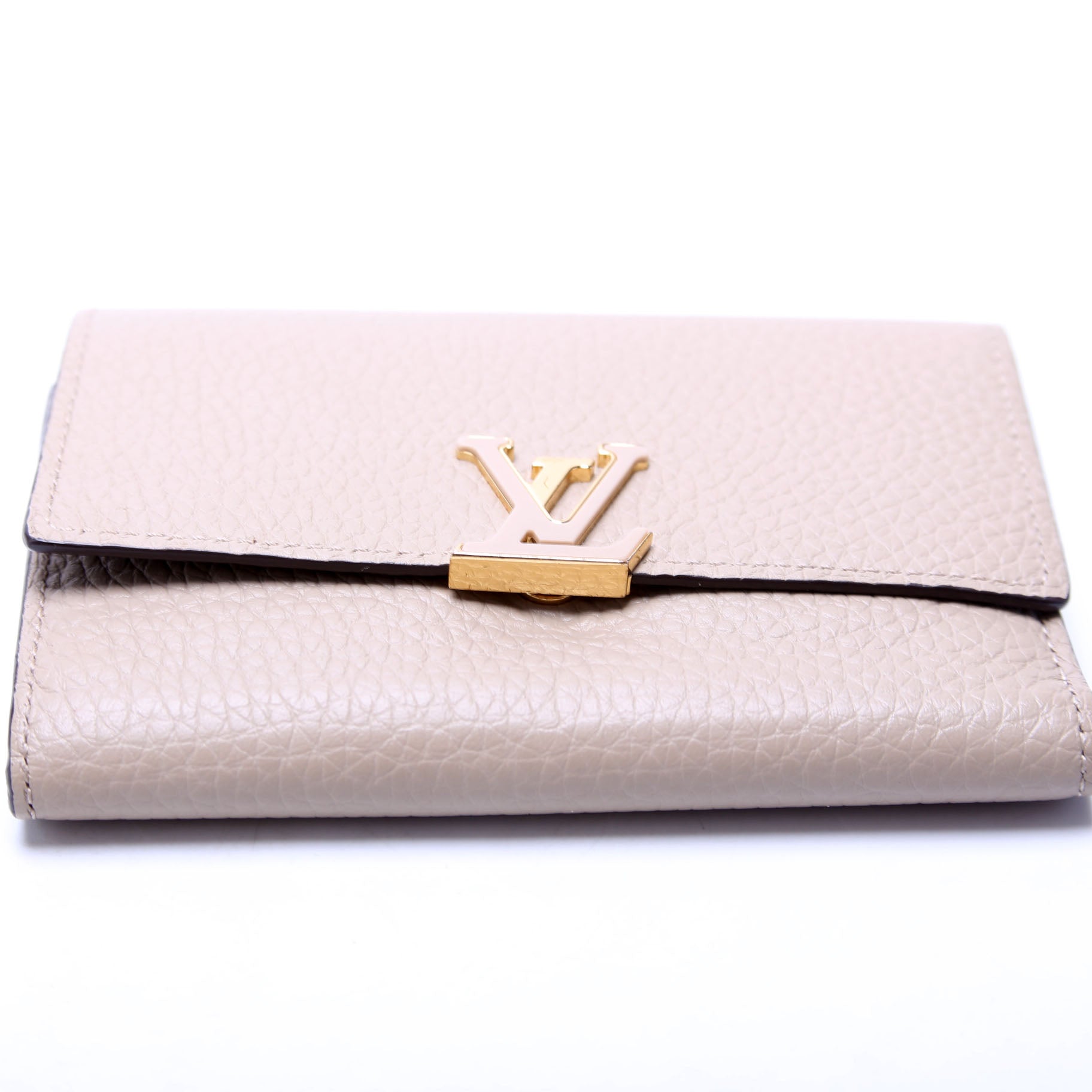 Capucines Wallet Compact Beige