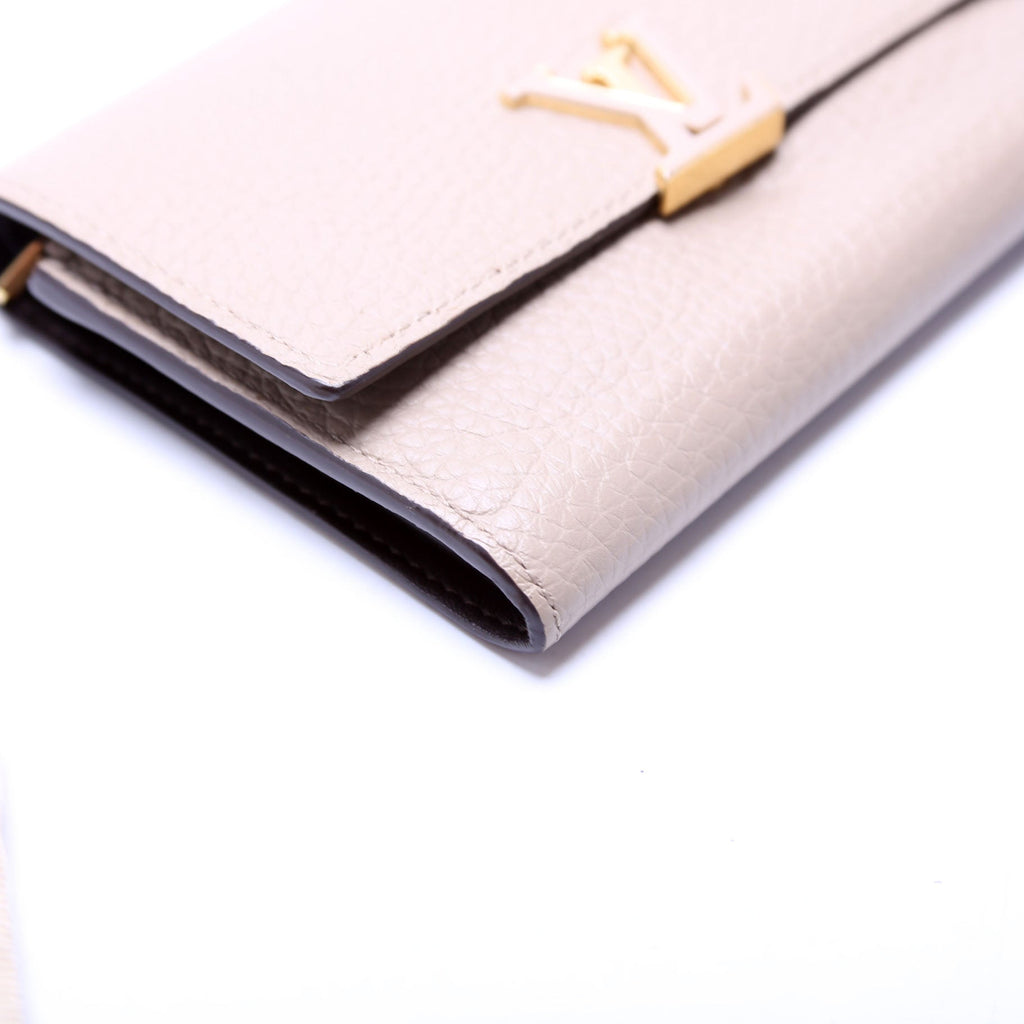 Capucines Wallet Compact Beige