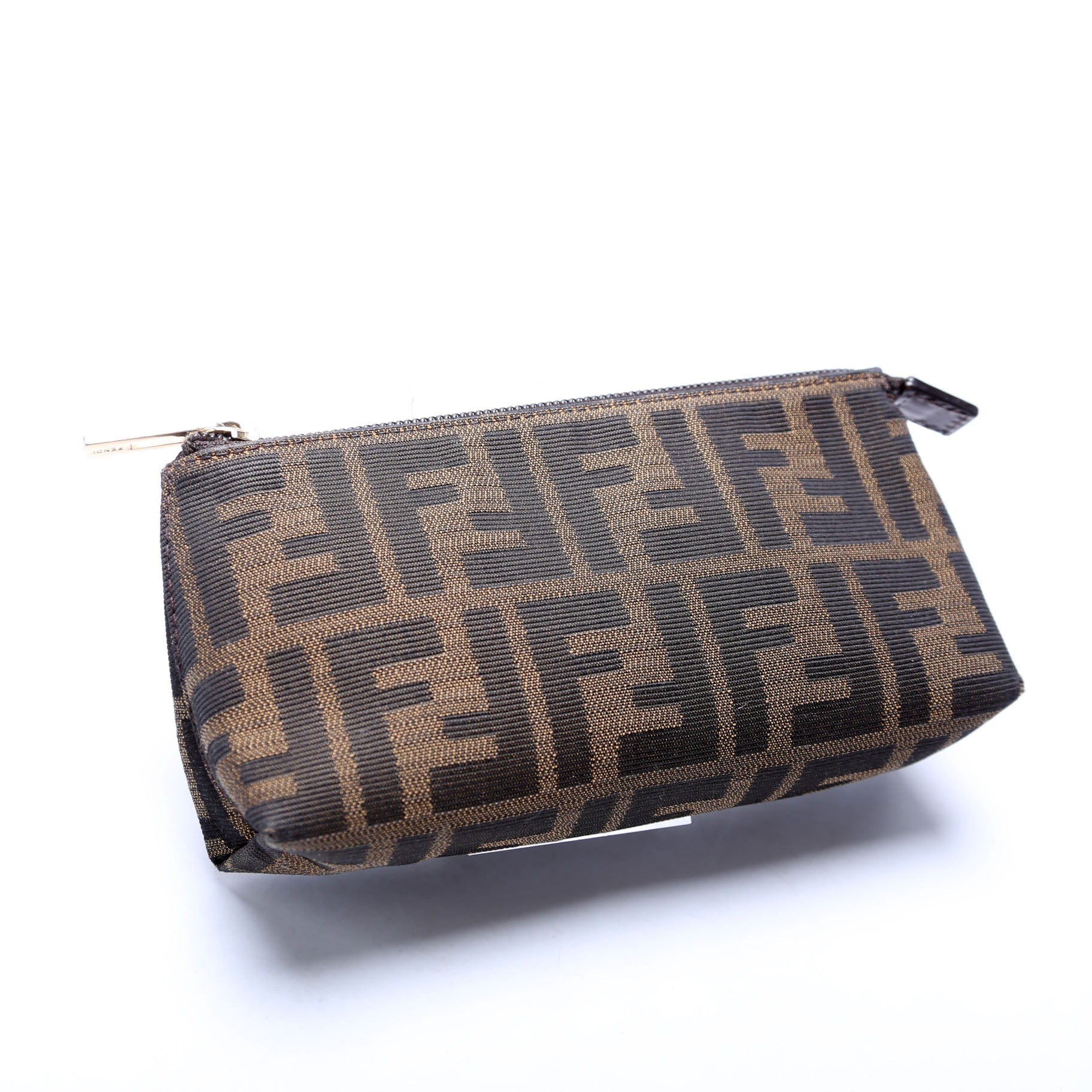 7N0037 Zucca Fabric Mini Cosmetic Pouch Brown