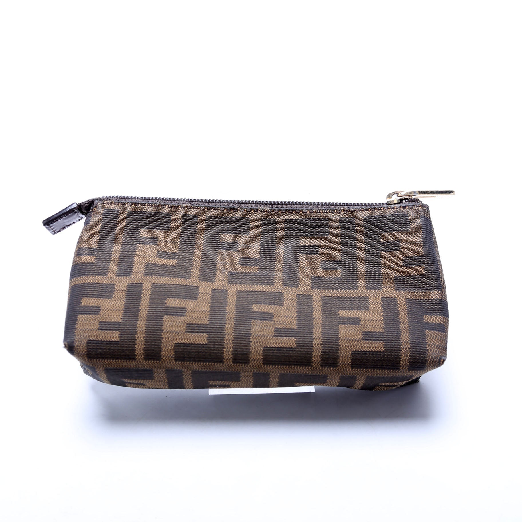 7N0037 Zucca Fabric Mini Cosmetic Pouch Brown