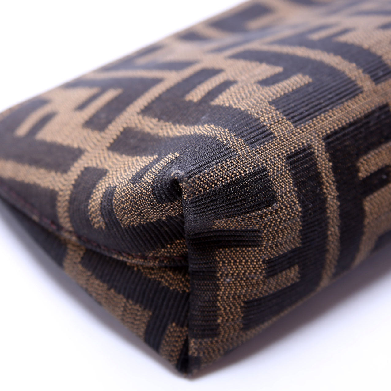7N0037 Zucca Fabric Mini Cosmetic Pouch Brown