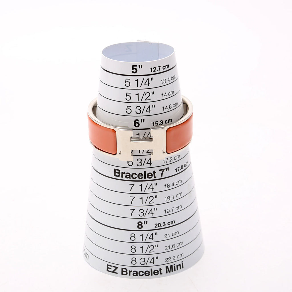 Hermes Clic Clac Wide PM Bracelet Silver/Orange