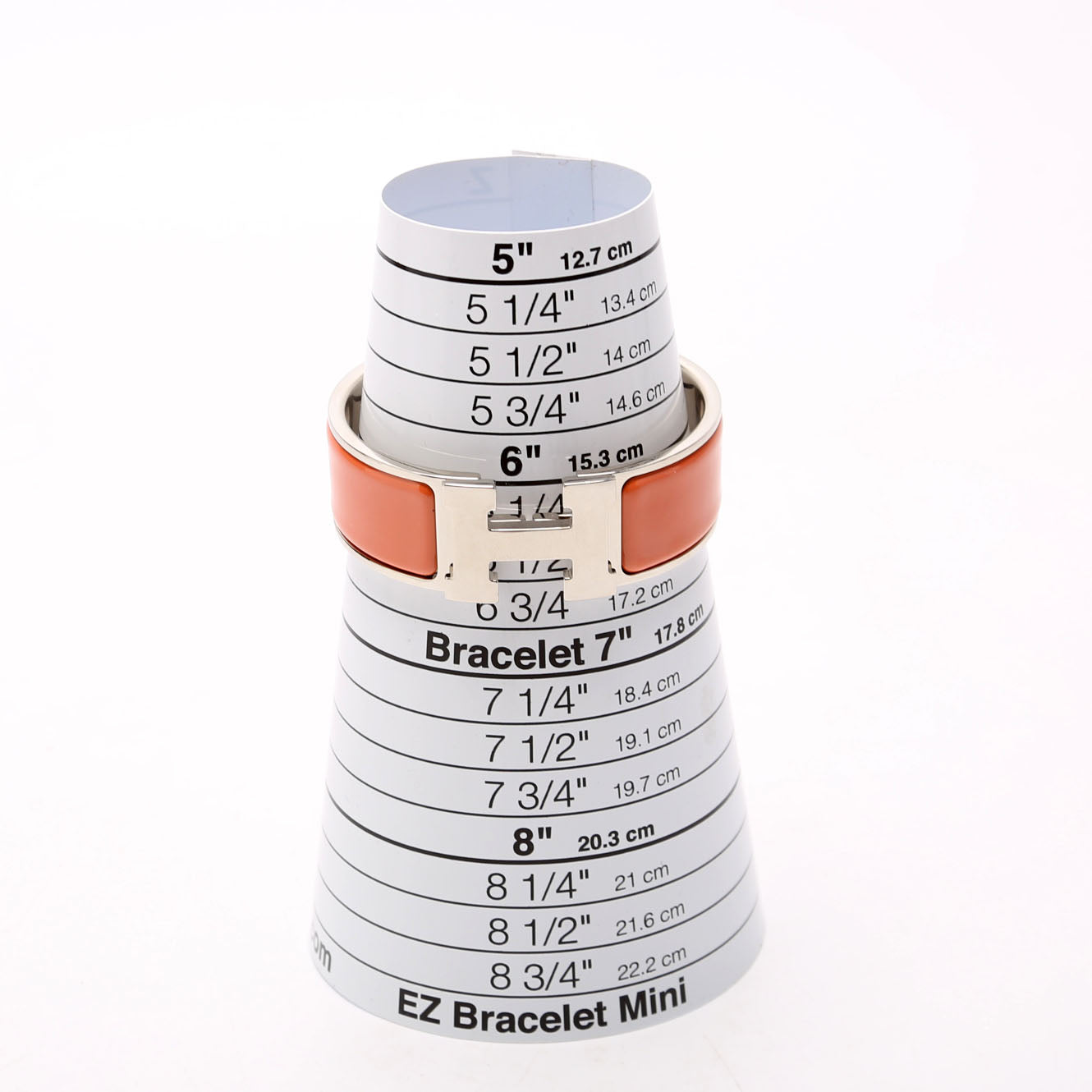 Hermes Clic Clac Wide PM Bracelet Silver/Orange